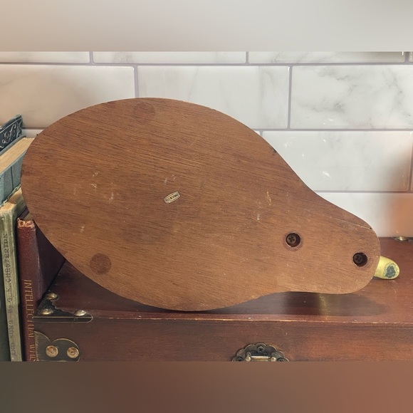 Vintage Wood Valet Tray with Brass Duck Head. - Picture 8 of 11
